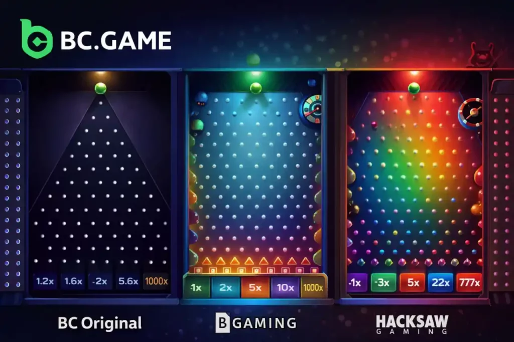 Plinko Variations at BC Game: Originals vs. Provider Titles